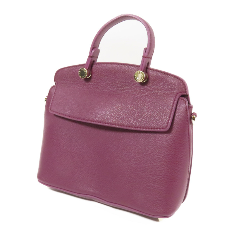 Furla 牛皮皮革Shoulder Bag金扣手挽肩背兩用袋-2