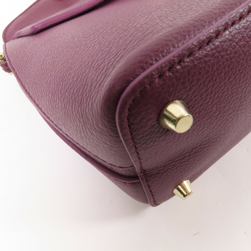 Furla 牛皮皮革Shoulder Bag金扣手挽肩背兩用袋-12