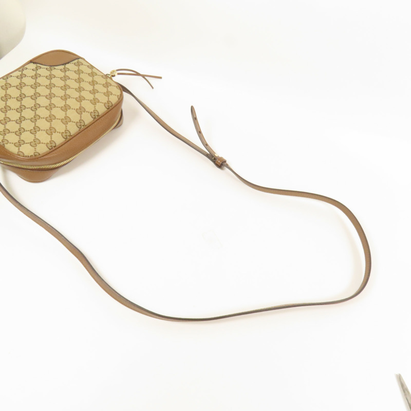 GUCCI 帆布Shoulder Bag金扣肩背袋-4