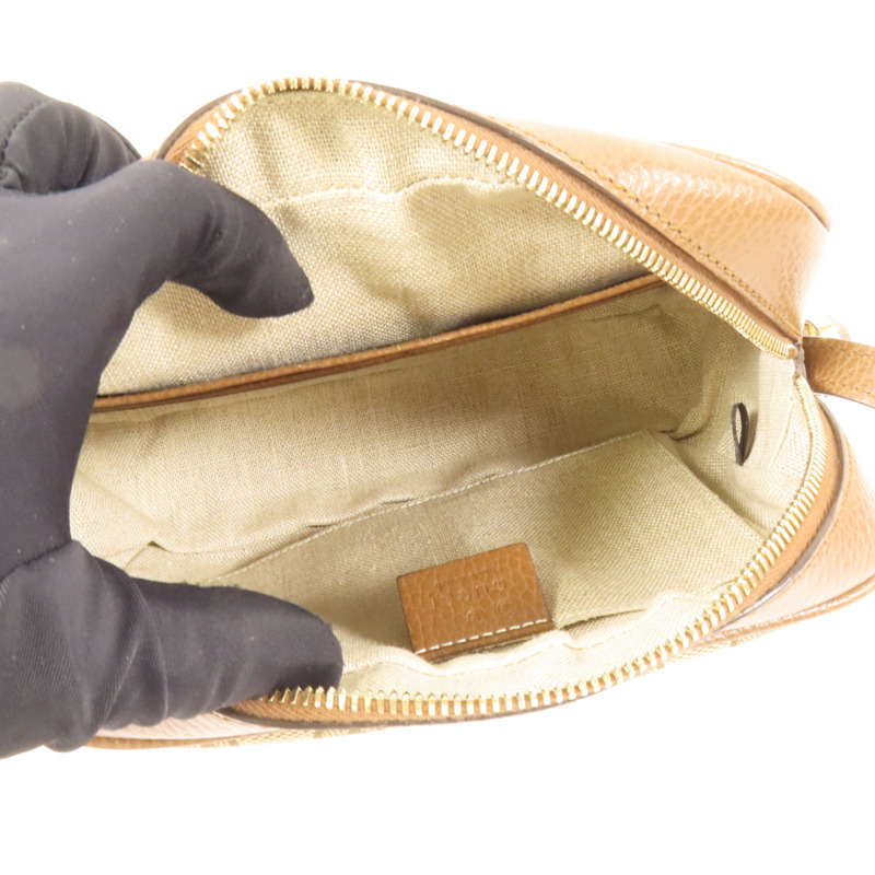 GUCCI 帆布Shoulder Bag金扣肩背袋-5