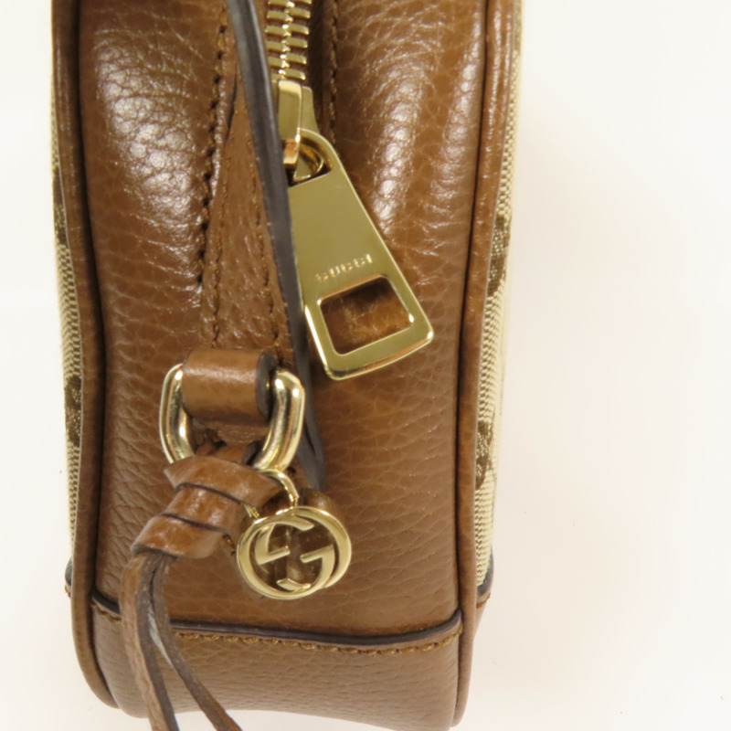 GUCCI 帆布Shoulder Bag金扣肩背袋-6