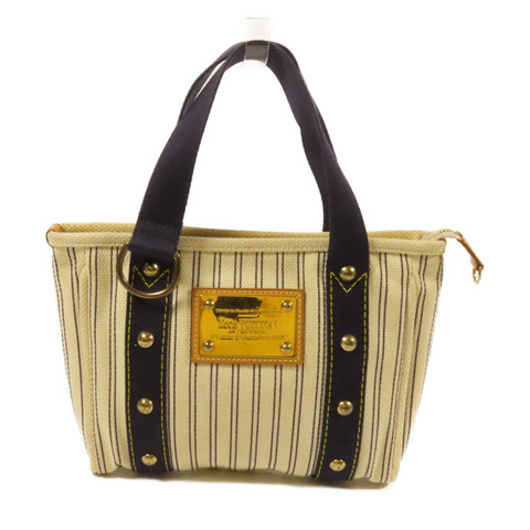 LOUIS VUITTON 帆布Antigua Cabas PM金扣手挽袋