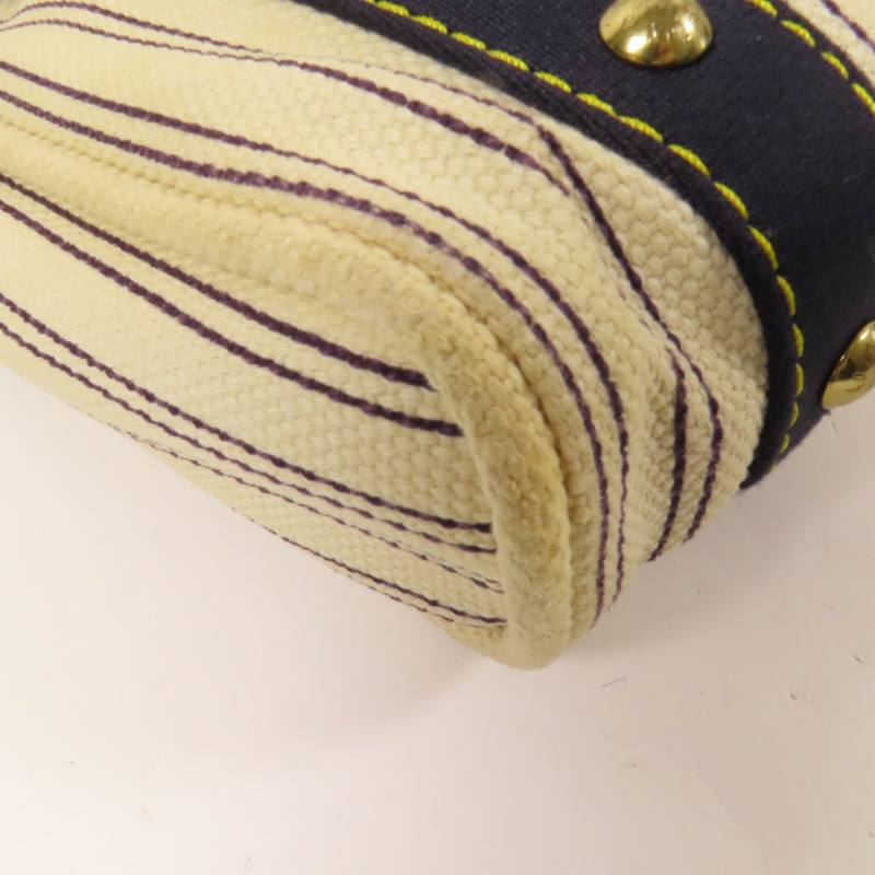 LOUIS VUITTON 帆布Antigua Cabas PM金扣手挽袋-11