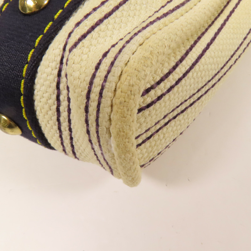 LOUIS VUITTON 帆布Antigua Cabas PM金扣手挽袋-12