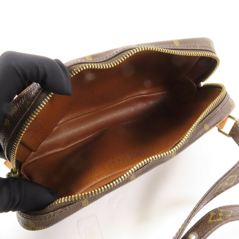 LOUIS VUITTON Monogram Marly Bandouliere金扣肩背袋棕色-7