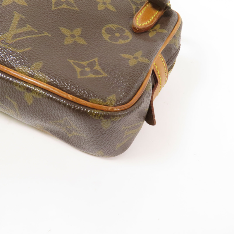 LOUIS VUITTON Monogram Marly Bandouliere金扣肩背袋棕色-12