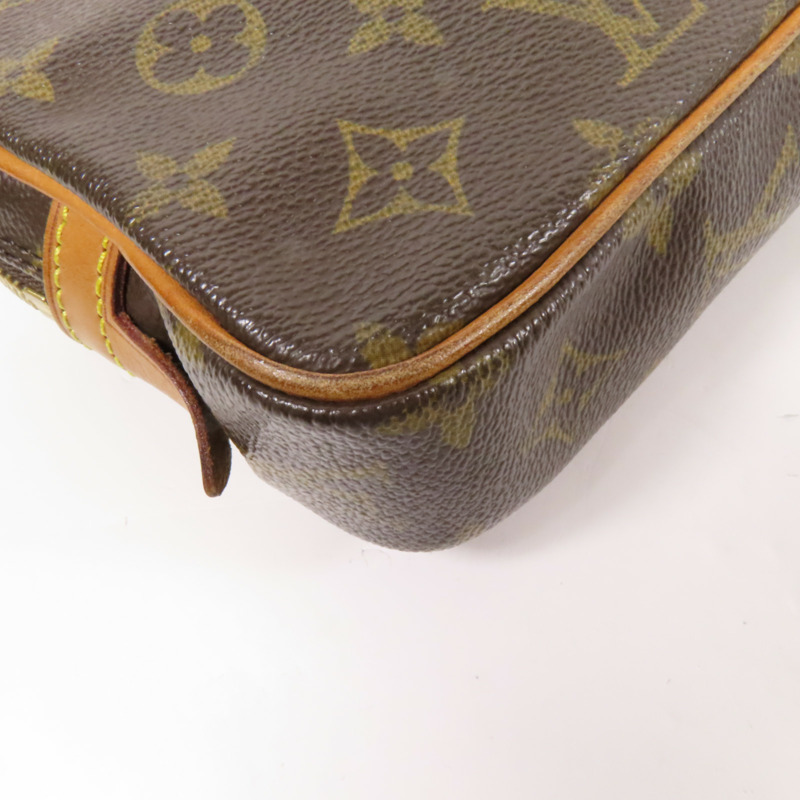 LOUIS VUITTON Monogram Marly Bandouliere金扣肩背袋棕色-13