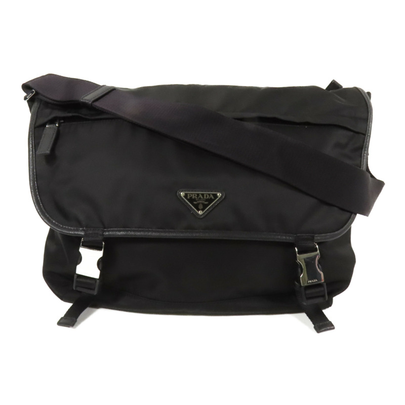 PRADA 尼龍Re-Nylon銀扣肩背袋-0
