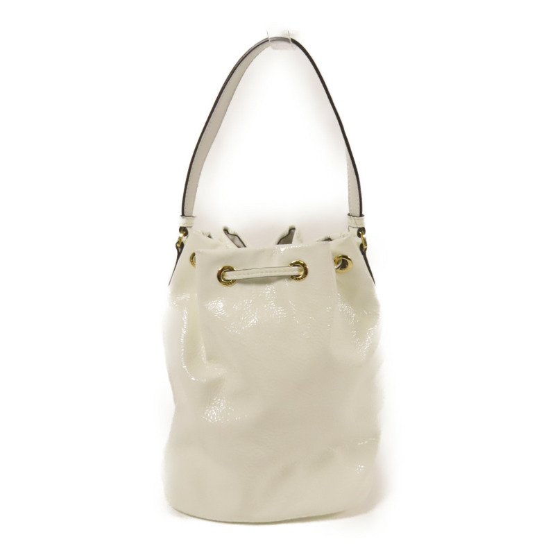 PRADA 漆皮皮革Duet NaplakBag金扣手挽肩背袋兩用袋-1