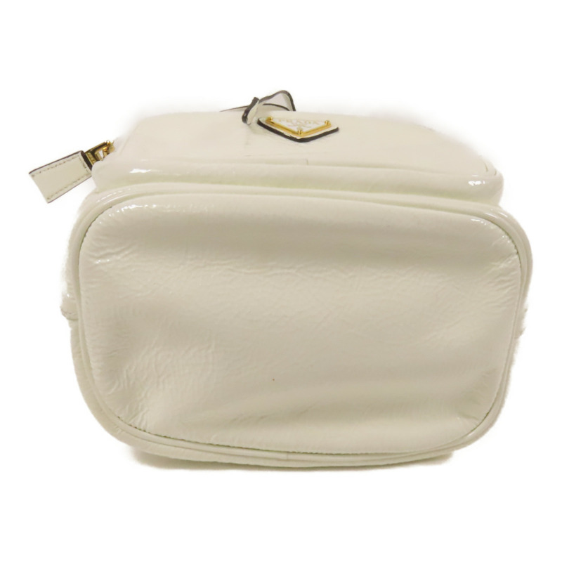 PRADA 漆皮皮革Duet NaplakBag金扣手挽肩背袋兩用袋-3