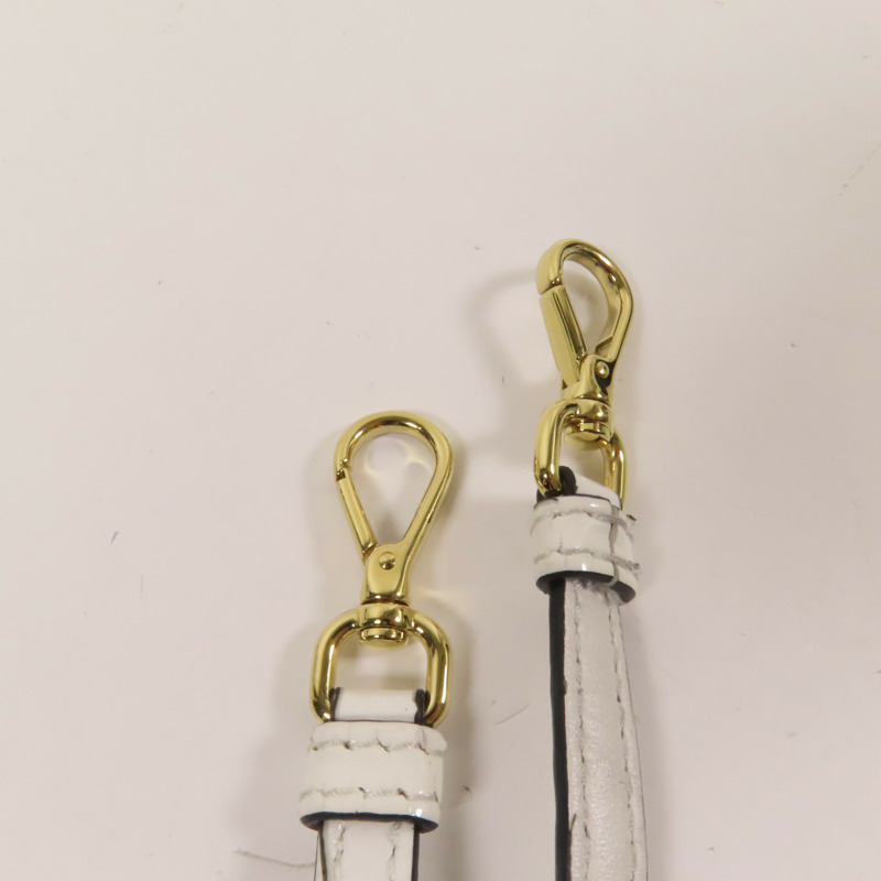 PRADA 漆皮皮革Duet NaplakBag金扣手挽肩背袋兩用袋-6