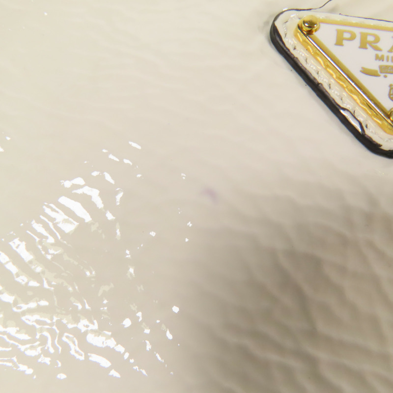 PRADA 漆皮皮革Duet NaplakBag金扣手挽肩背袋兩用袋-15