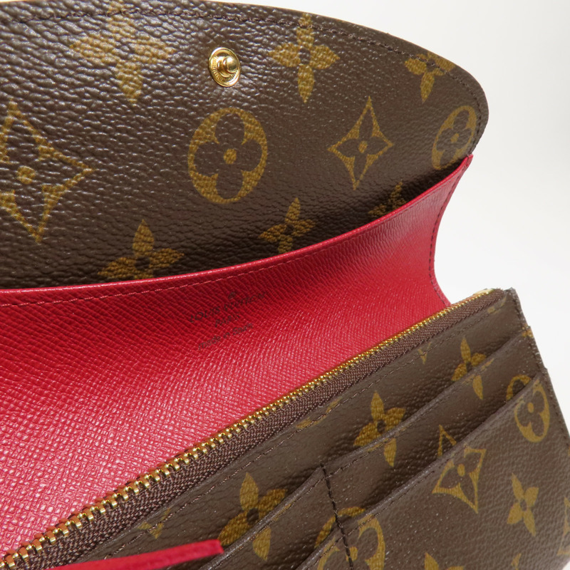 LOUIS VUITTON Monogram Emilie Long Wallet金扣長錢包-12