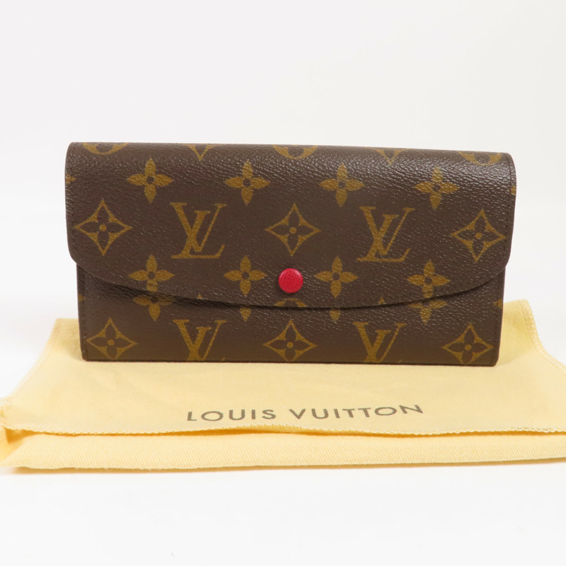 LOUIS VUITTON Monogram Emilie Long Wallet金扣長錢包-14