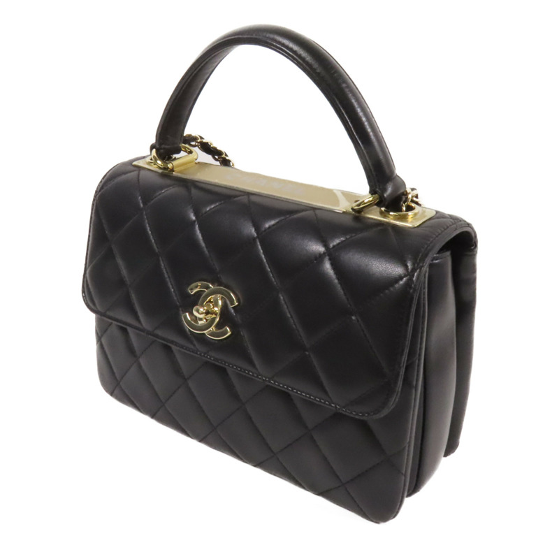 CHANEL 羊皮皮革Trendy CC Small金扣手挽肩背兩用袋-2