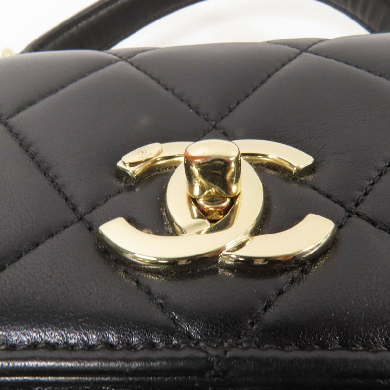 CHANEL 羊皮皮革Trendy CC Small金扣手挽肩背兩用袋-7