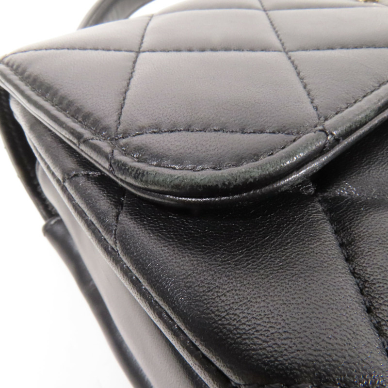 CHANEL 羊皮皮革Trendy CC Small金扣手挽肩背兩用袋-17