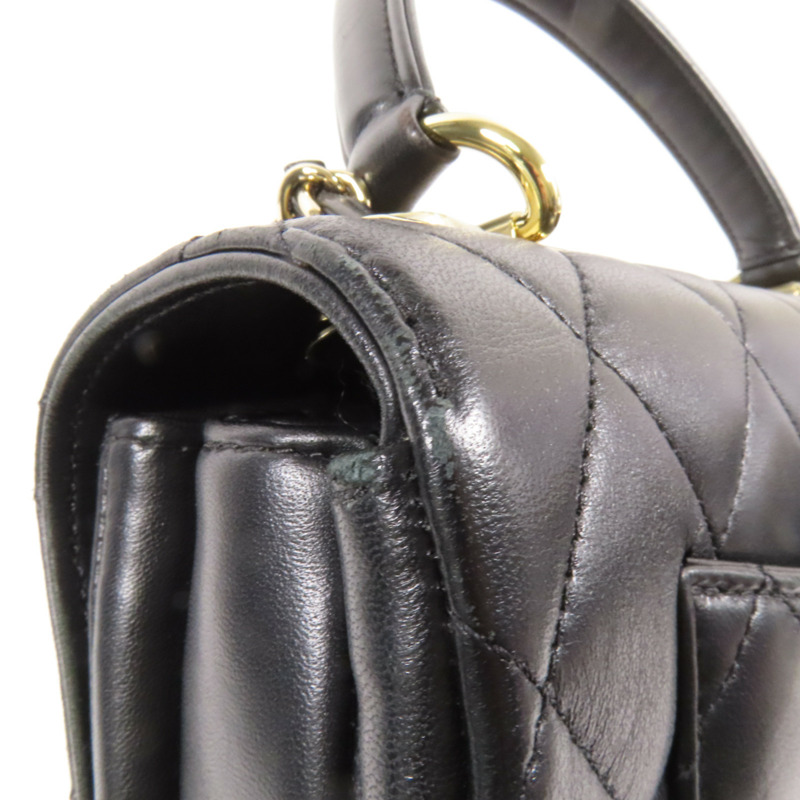 CHANEL 羊皮皮革Trendy CC Small金扣手挽肩背兩用袋-18