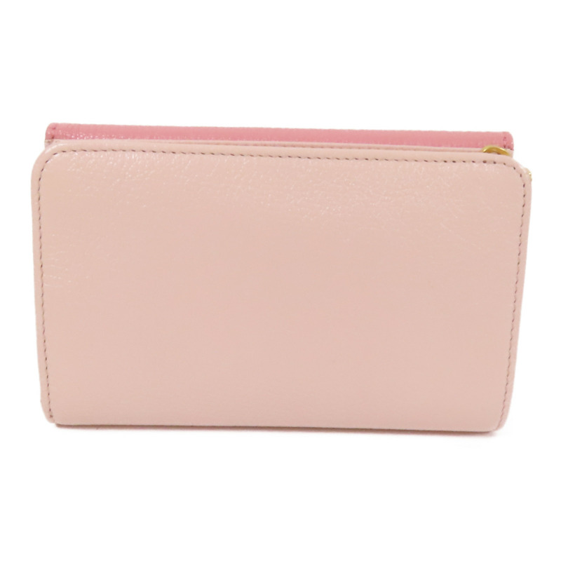 Miu Miu 牛皮皮革Trifold Wallet金扣錢包-1