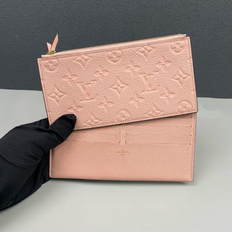 LV路易威登 粉色全皮壓花三合一鏈條包-6