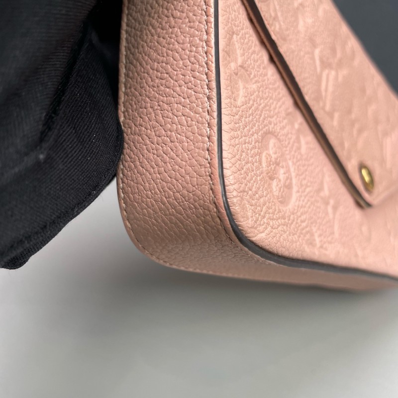 LV路易威登 粉色全皮壓花三合一鏈條包-23