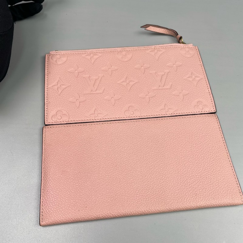 LV路易威登 粉色全皮壓花三合一鏈條包-27