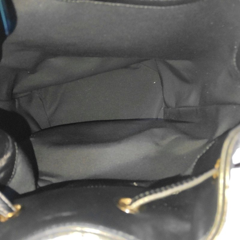 CELINE C CHARM黑色牛皮絎縫單肩包雙肩包 金色五金 9.8新-6