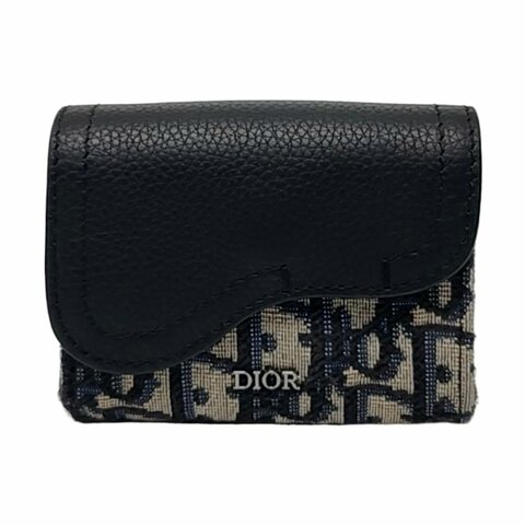 DIOR 黑色牛皮老花提花單肩包斜挎包 銀色五金 可拆卸肩帶