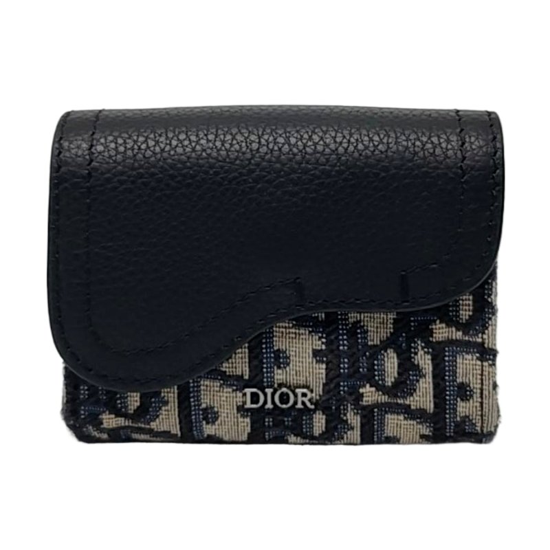 DIOR 黑色牛皮老花提花單肩包斜挎包 銀色五金 可拆卸肩帶-0