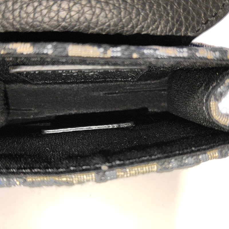 DIOR 黑色牛皮老花提花單肩包斜挎包 銀色五金 可拆卸肩帶-6