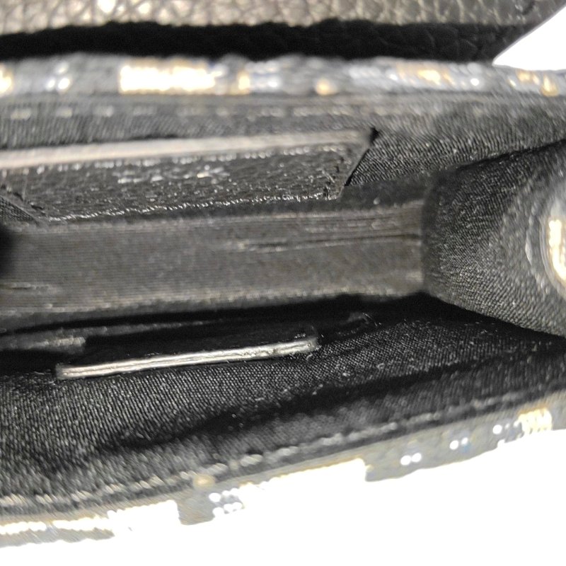 DIOR 黑色牛皮老花提花單肩包斜挎包 銀色五金 可拆卸肩帶-10