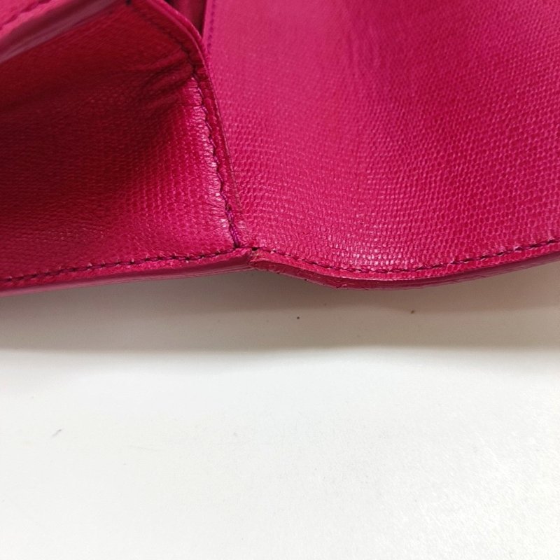 YSL CHYC YLIGNE粉紅色牛皮手拿包 金色五金-8