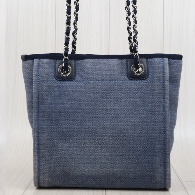 Chanel 丹寧牛仔小號沙灘包-3