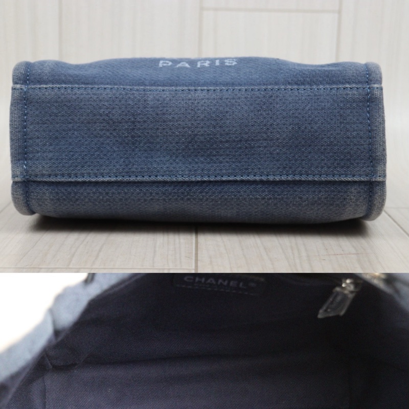 Chanel 丹寧牛仔小號沙灘包-6