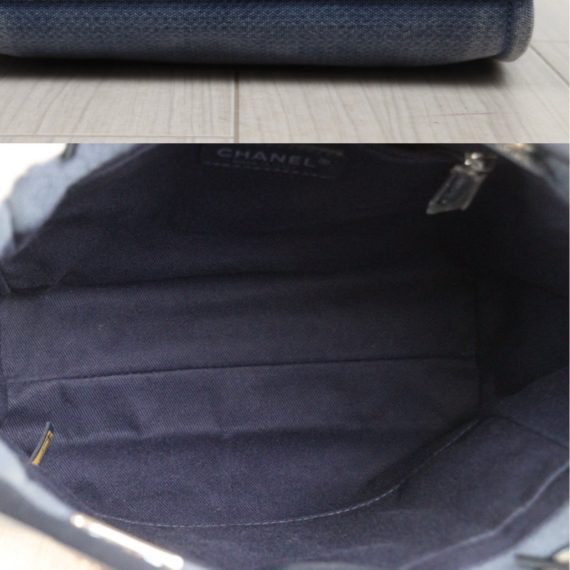 Chanel 丹寧牛仔小號沙灘包-9