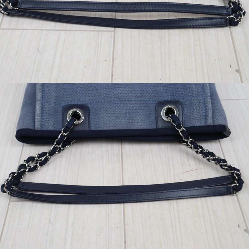 Chanel 丹寧牛仔小號沙灘包-10