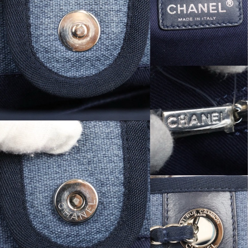 Chanel 丹寧牛仔小號沙灘包-12