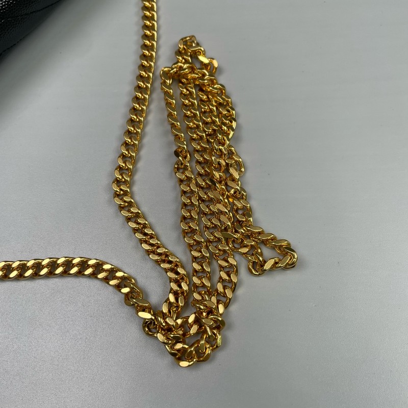 YSL 黑金魚子醬牛皮信封鏈條包-26