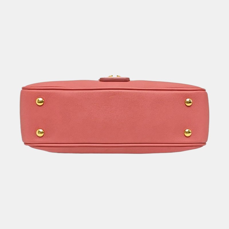 BURBERRY Dk88中號粉紅色牛皮單肩包斜挎包手提包 金色五金 可拆卸肩帶-5