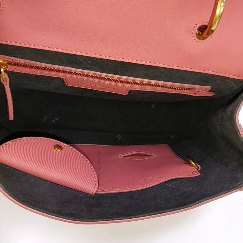 BURBERRY Dk88中號粉紅色牛皮單肩包斜挎包手提包 金色五金 可拆卸肩帶-6