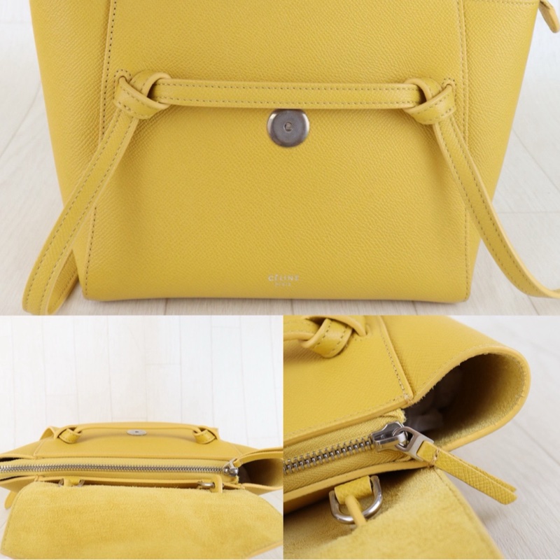 Celine belt nano 檸檬黃鯰魚包-9