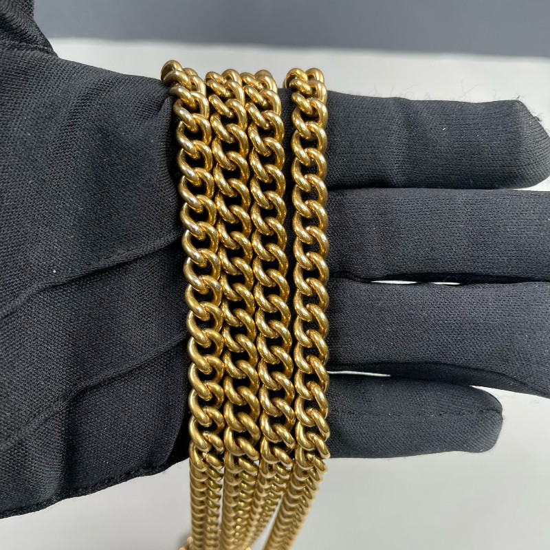 Gucci古馳 黑金馬蒙marmont迷你鏈條包-8