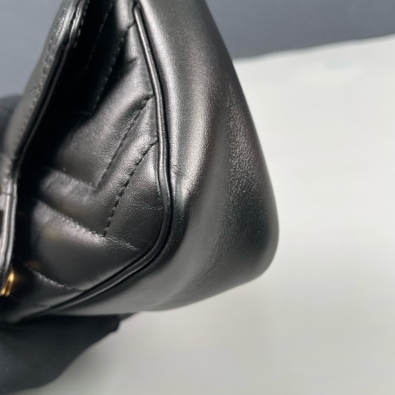 Gucci古馳 黑金馬蒙marmont迷你鏈條包-22