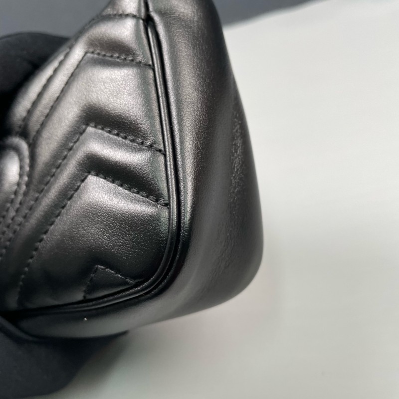 Gucci古馳 黑金馬蒙marmont迷你鏈條包-23