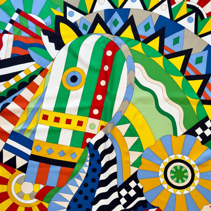 HERMES Cheval de Fete 90 慶典駿馬 絲巾-1