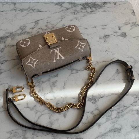 LV MM23081斑鳩灰mini橫式郵差包