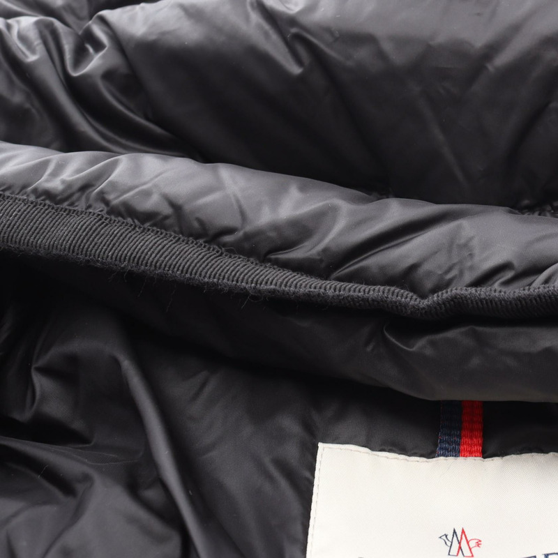 MONCLER HERMINE 附帽拉鍊尼龍黑色羽絨外套 #3 二手女款-5