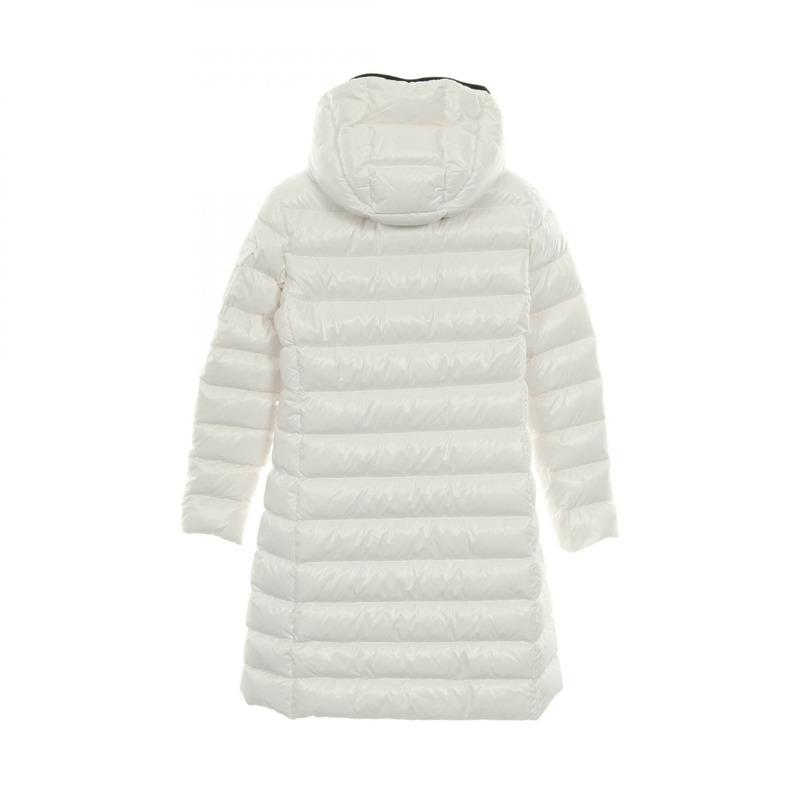 MONCLER MOKA 附帽拉鍊羽絨外套 尼龍材質 白色 黑色 #14anni #164cm-1