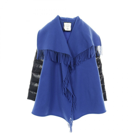 MONCLER MANTELLA 羽絨外套 羊毛 尼龍 藍色 黑色 #M 二手 女款