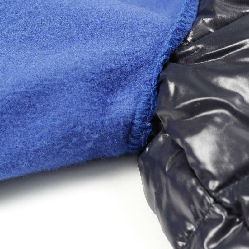 MONCLER MANTELLA 羽絨外套 羊毛 尼龍 藍色 黑色 #M 二手 女款-6